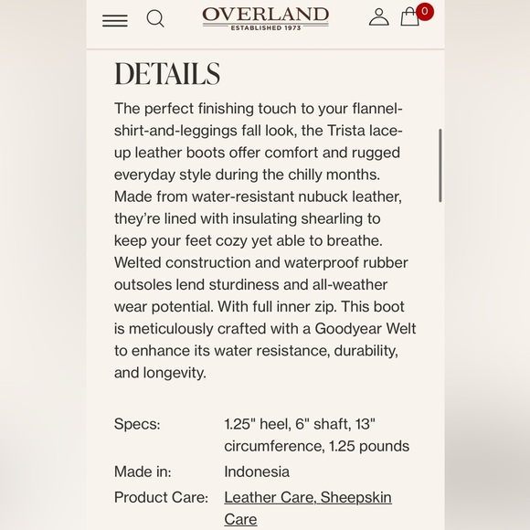 NEW Overland Women's Trista Shearling-Lined Waterproof Leather Hiker Boots - Picture 5 of 14